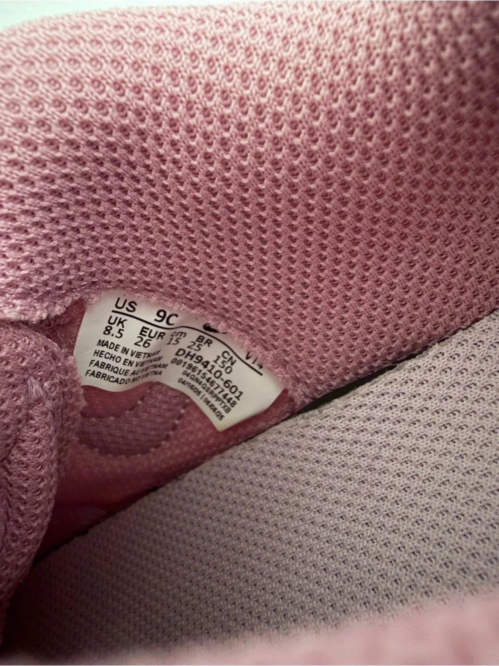 Nike Kids Pink and Light Pink Air-Cushioned Sneakers